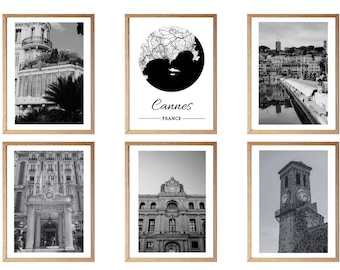 Affiche de voyage de Cannes, art de Cannes france, photo de Cannes, impression de Cannes, affiche de voyage de France, téléchargement numérique.