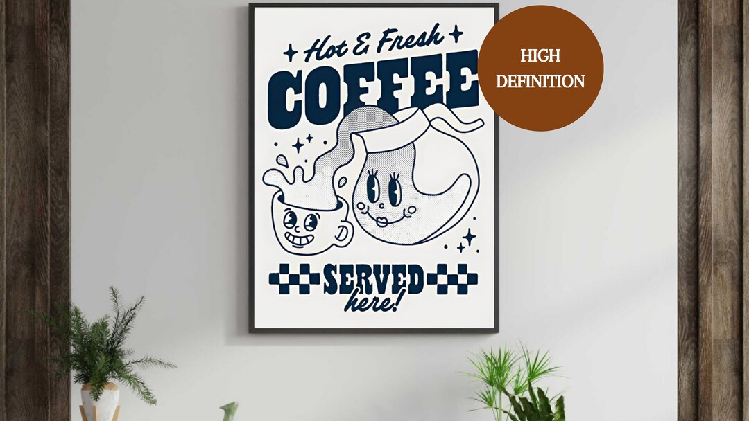 Coffee Kitchen Art Print for Decor a Modern Kitchen,coffee Painting
