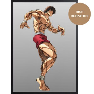 Hanma Yujiro Figure, Standing Sign Fans, Anime Baki Hanma, Kaioh Retsu