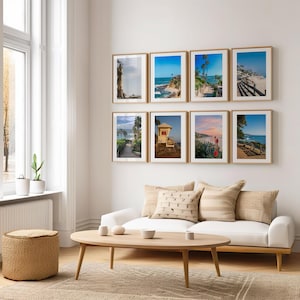 Laguna Beach prints, Laguna Beach kunst, Laguna Beach fotolijst, Laguna Beach kaart, Californië, set van 8.