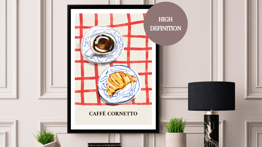Coffee Kitchen Art Print for Decor a Modern Kitchen,cute Kitchen Wall