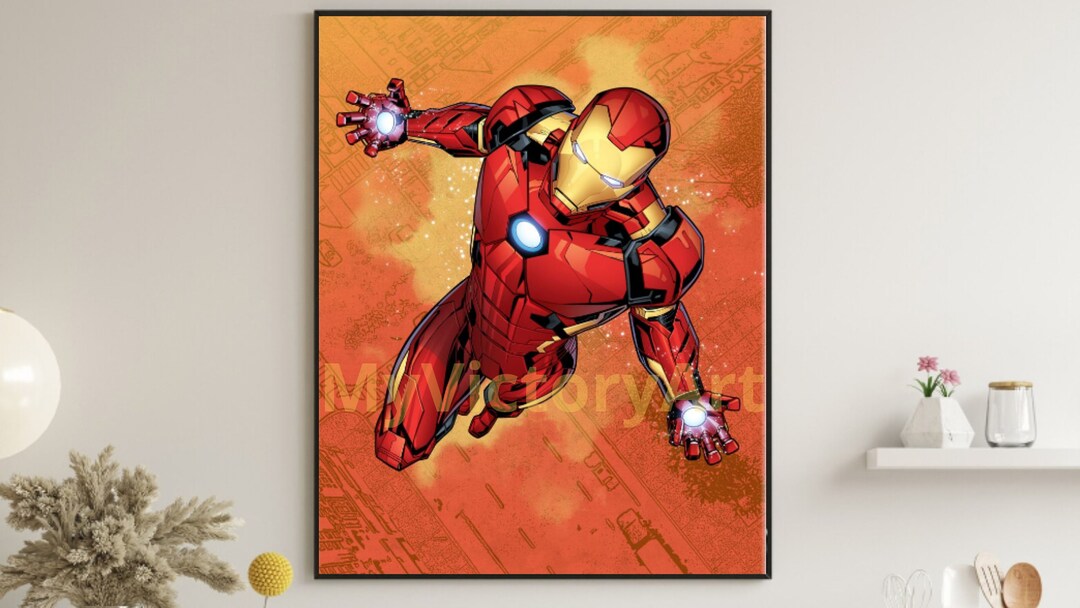 Iron Man Poster, Marvel Printable, Poster for Children's Room