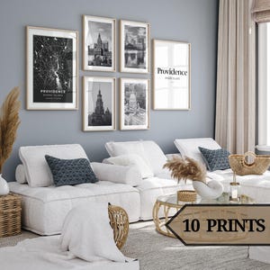Providence rhode island print,providence rhode island wall art,providence poster,providence ri map,set of 10.