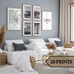 Lima peru poster set of 20,lima wall art,lima print,lima map,lima travel,peru.
