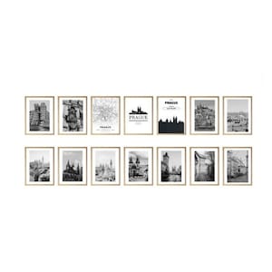 Prague poster,prague print,prague printable wall art,prague map,prague photo,czech republic,set of 14 prints.