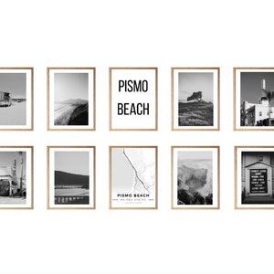 Pismo Beach, kunst van Pismo Beach, fotografie van Pismo Beach, kunstprint van Pismo Beach, Pismo Beach, Californië, set van 10 prints.