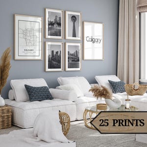 Calgary print set of 25,calgary poster,calgary art,calgary wall art,calgary map,alberta,canada.