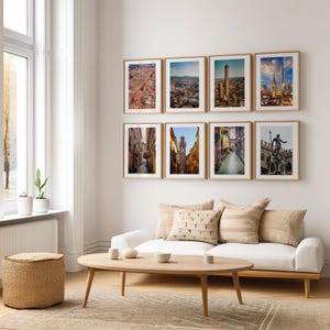 Bologna poster,bologna art,bologna print,bologna decor,bologna travel,italy,set of 8.