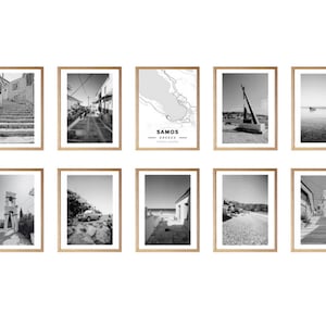 Samos greece, samos art, samos print, samos poster, greece prints, set of 10 prints.