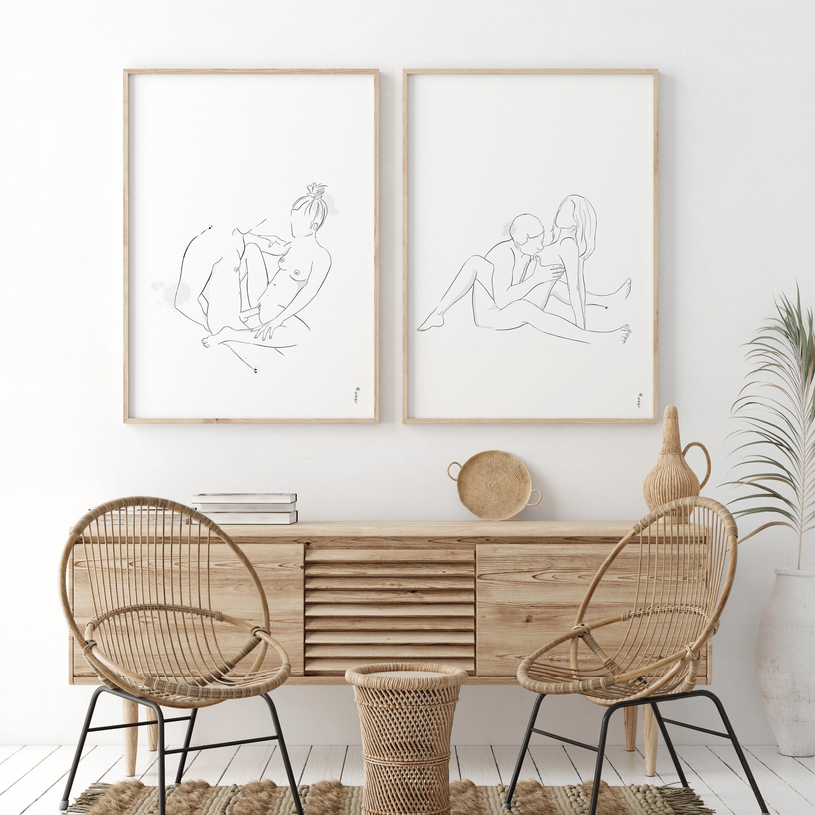 Sensual Couple Line Art, Intimate Couple Art, Couple Having Sex, Sex Illustration Print, Erotic