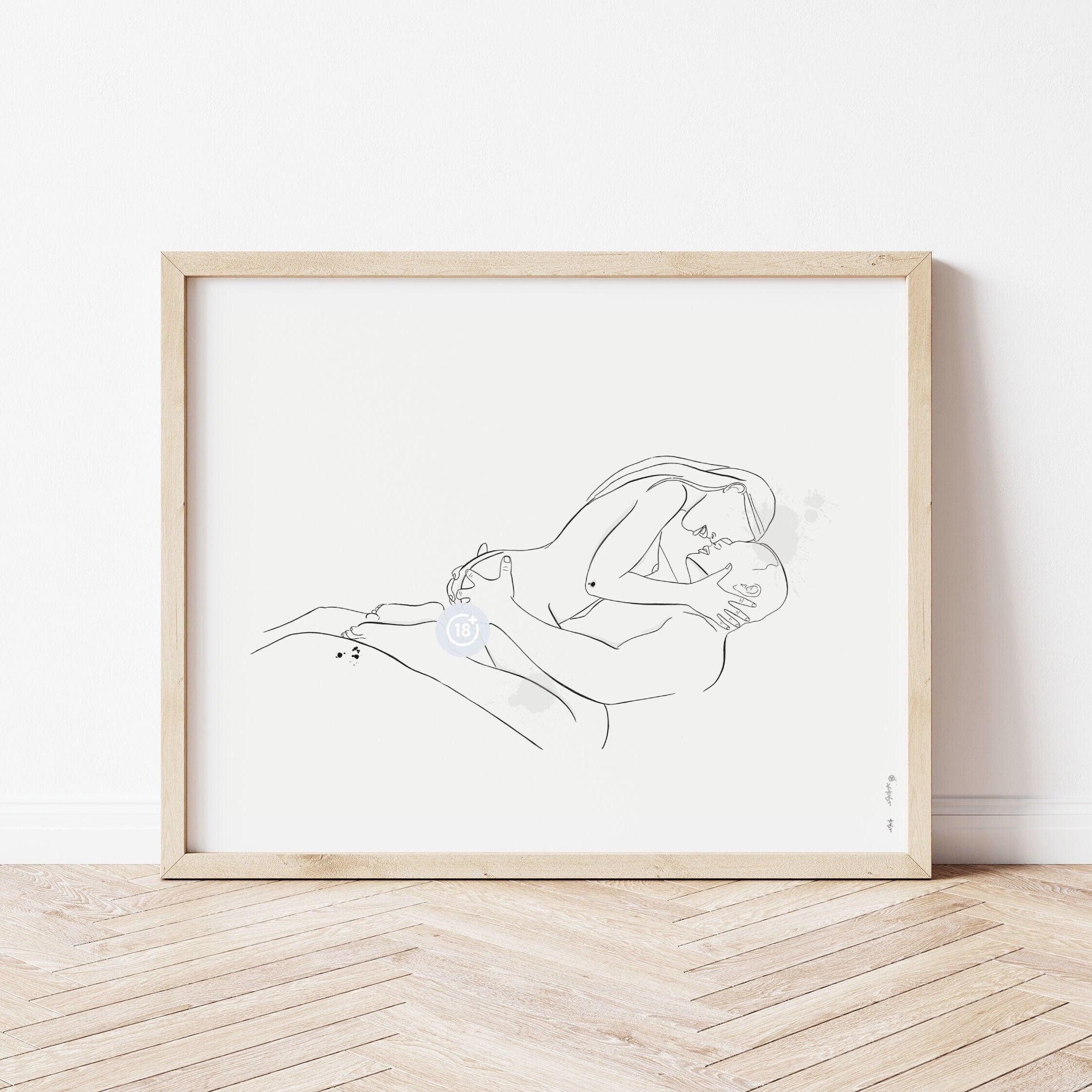 Sensual Couple Line Art, Intimate Couple Art, Couple Having Sex Art, Sex Illustration Print, Erotic Drawing, Naked Sex Scene, Sexual Artwork