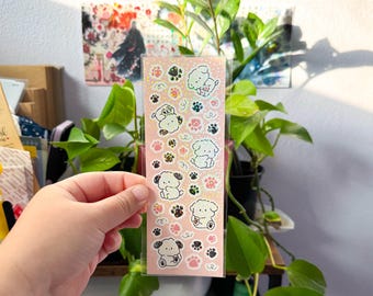 dog paw print sticker sheet