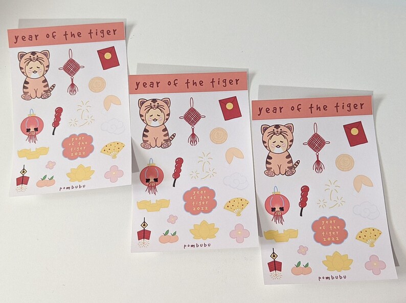 year of the tiger sticker sheet image 2