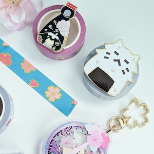 rice ball enamel pin
