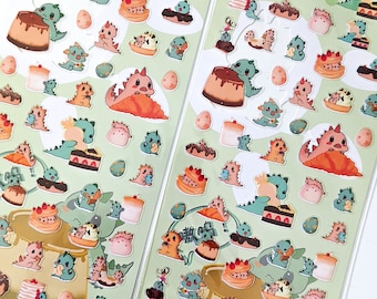 dinosaur sticker sheet | nekoni