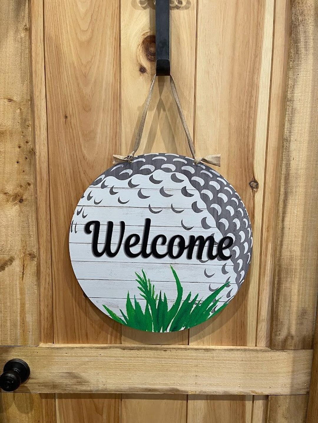 Personalized Golf Gifts for Men Golf Ball Yard Sign Custom Golf Door Hanger Golfer Garden Flag