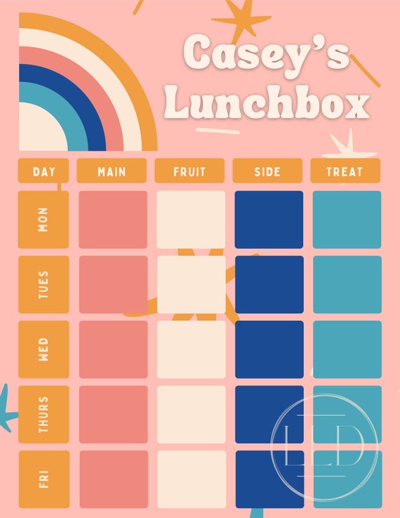 EDITABLE: Retro Rainbow Interactive Menu BUSY BOOK Format - Etsy