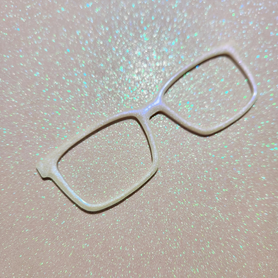 White Pearlescent Custom Glasses Topper Etsy