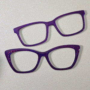 Purple Sparkle Custom Magnetic Glasses Topper