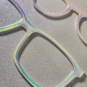 Opal Color Shift Holographic Custom Magnetic Glasses Topper image 2