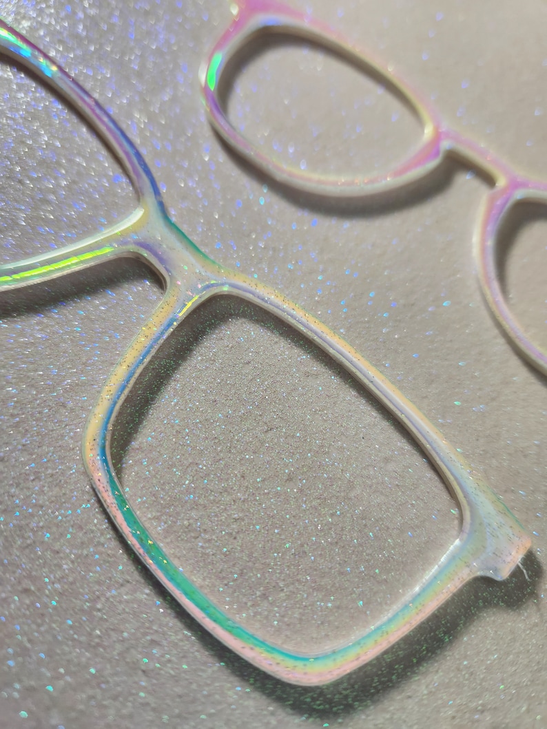 Opal Color Shift Holographic Custom Magnetic Glasses Topper image 2