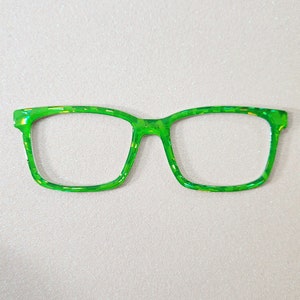 Topper magnétique personnalisé en cristal vert pour lunettes