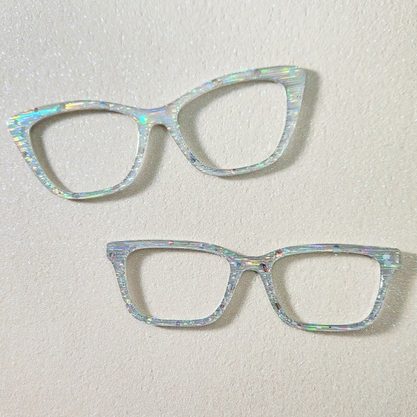 Silver Holographic Custom Magnetic Glasses Topper