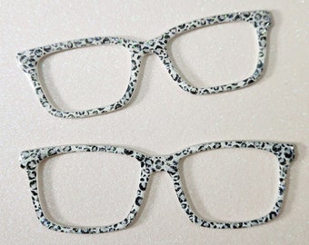 Snow Leopard Glitter Magnetic Glasses