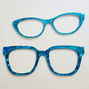 Teal Crystal Custom Magnetic Glasses Topper