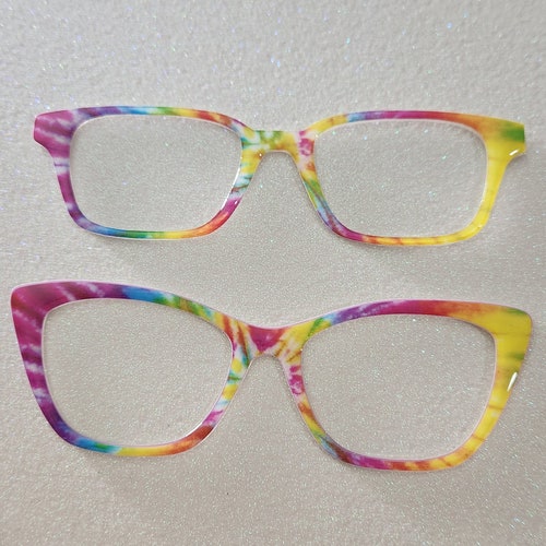 Tie Dye Custom Glasses Topper Etsy