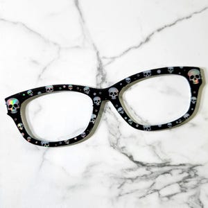 Skull Holographic Custom Magnetic Glasses Topper
