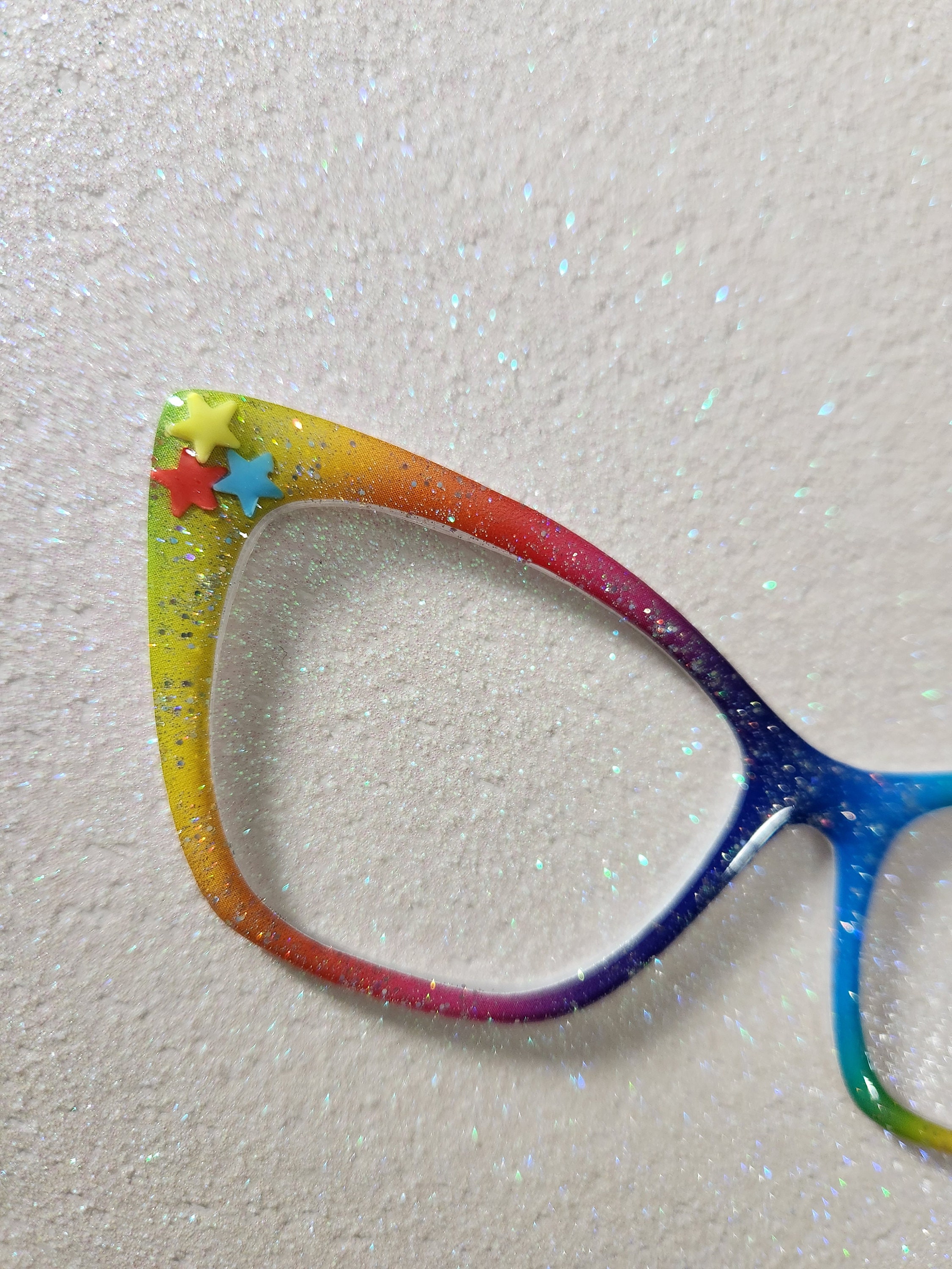 Rainbow Unicorn Custom Glasses Topper Etsy