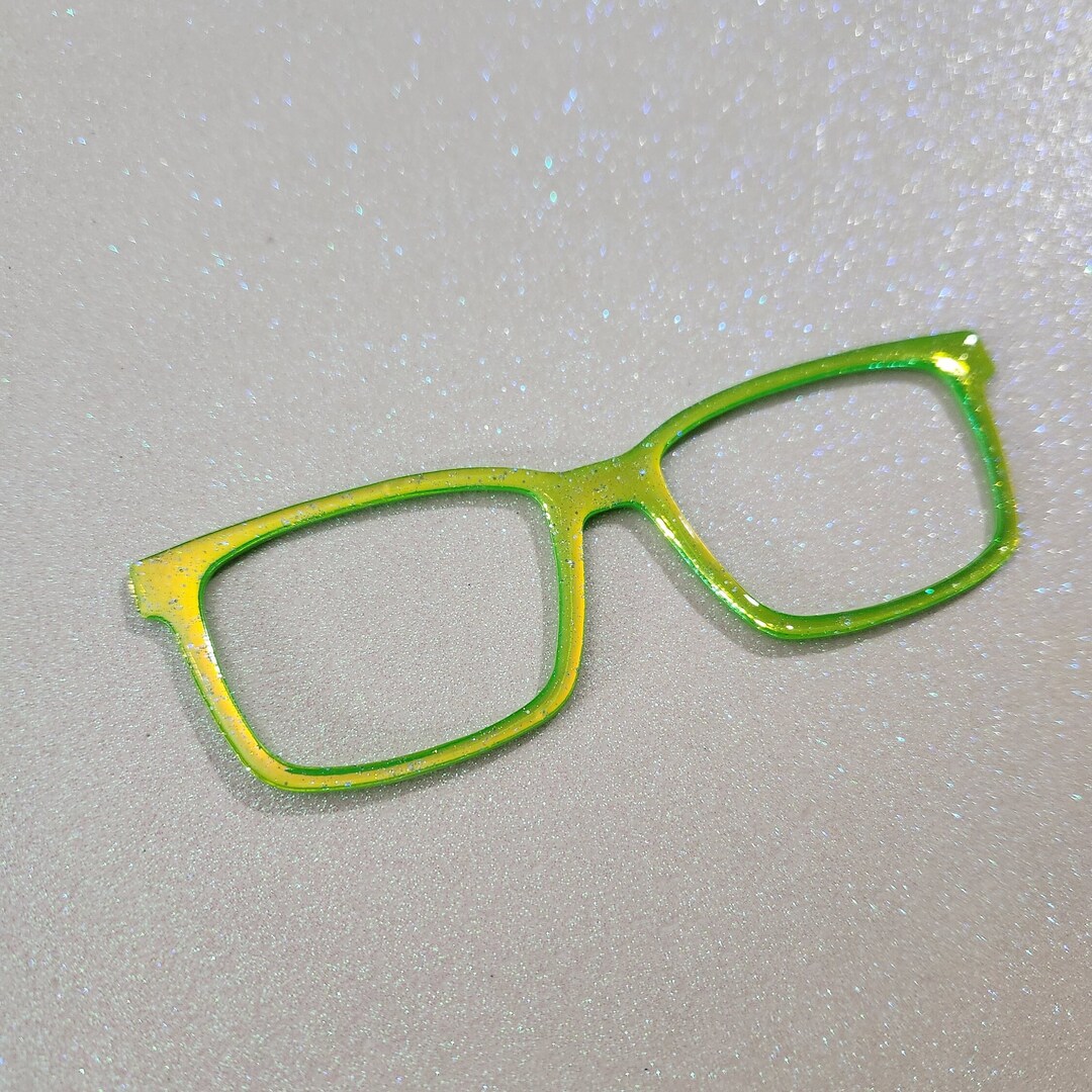 Green Holographic Custom Glasses Topper Etsy
