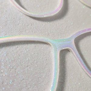 Opal Color Shift Holographic Custom Magnetic Glasses Topper image 3