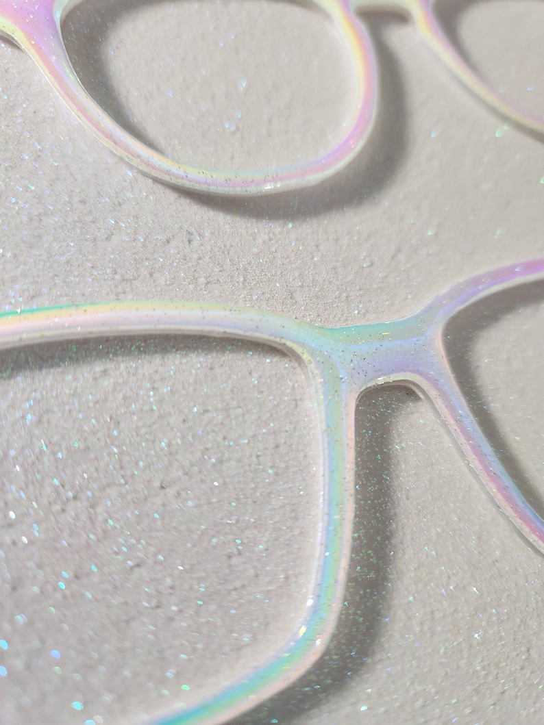 Opal Color Shift Holographic Custom Magnetic Glasses Topper image 3