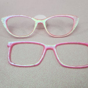 Opal Neon Pink glitter Holographic Custom Magnetic Glasses Topper