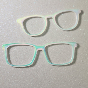 Opal Holographic Glow in the Dark Custom Magnetic Glasses Topper