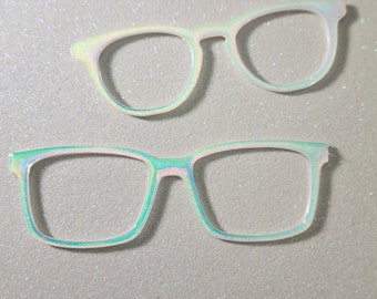 Opal Holographic Glow in the Dark Custom Magnetic Glasses Topper