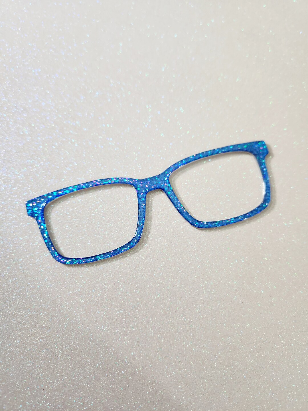 Light Blue Sparkle Custom Glasses Topper Etsy