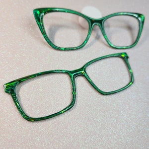 Emerald Green Holographic Custom Magnetic Glasses Topper