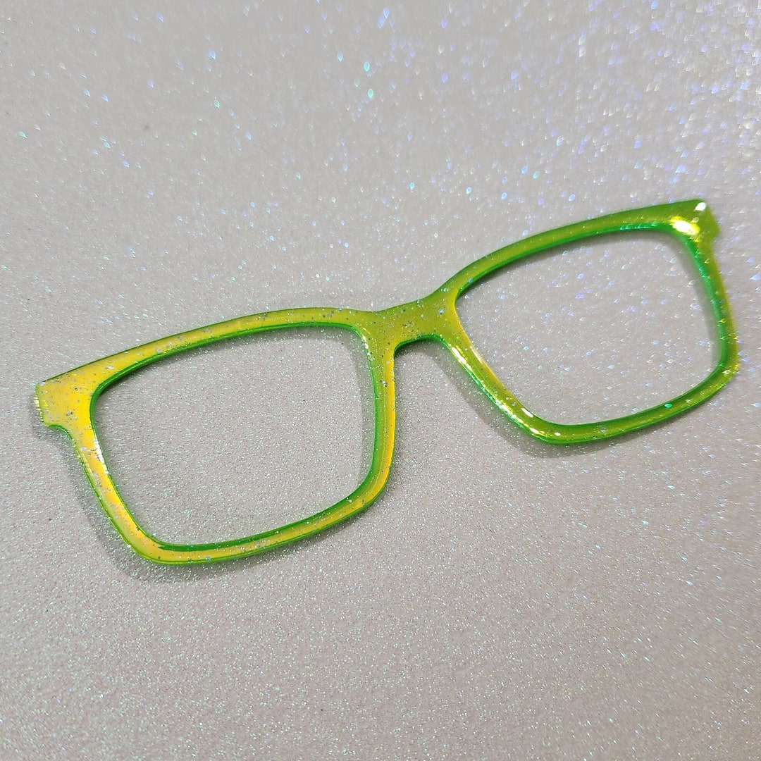 Green Holographic Custom Glasses Topper Etsy