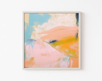 Abstract modern art, wall art, square, printable, modern and vivid | INSTANT Digital Wall Art | Eclectic home decor