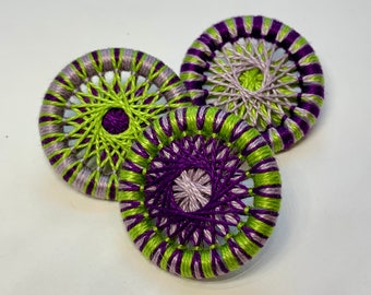 Iris 1-1/8 Inch Buttons -- Set of 3