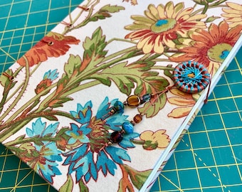 Writing/Sketching Journal Autumn Mums - Handmade and Refillable