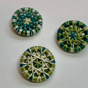 Green Valley Buttons -- Set of 3