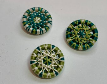Green Valley Buttons -- Set of 3