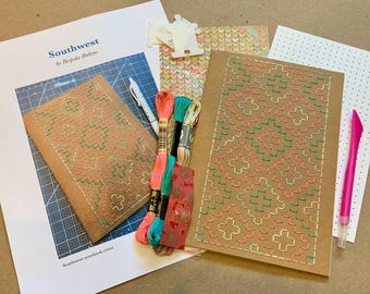 DIY Embroidered Moleskine-Sized Notebook Kit for Makers- Southwest