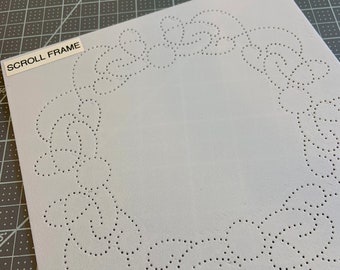 Scroll Frame - Template ONLY for Punched Paper Embroidery