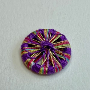 Purple Kaleidoscope 1-1/8 Inch Button One image 2