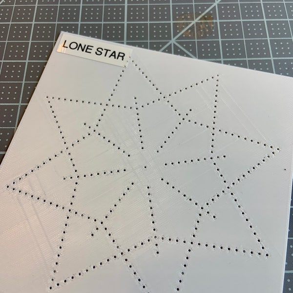 Template ONLY for Paper Embroidery - "Lone Star"